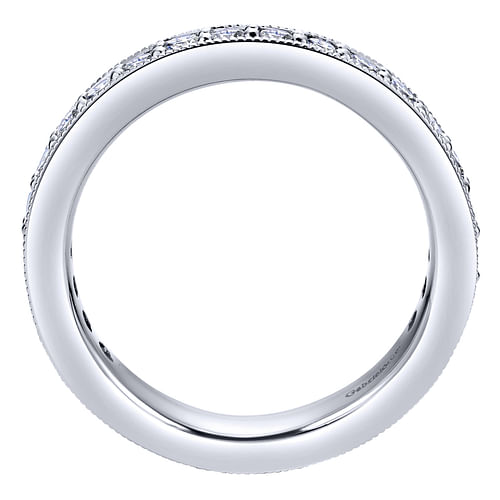 14K White Gold Channel Prong Set Diamond Eternity Band