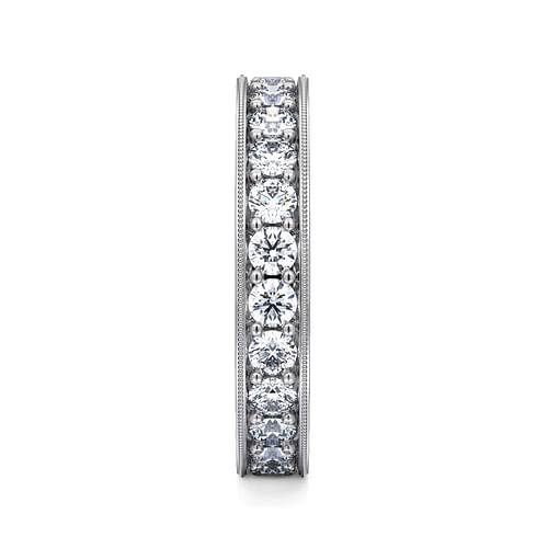 14K White Gold Channel Prong Set Diamond Eternity Band