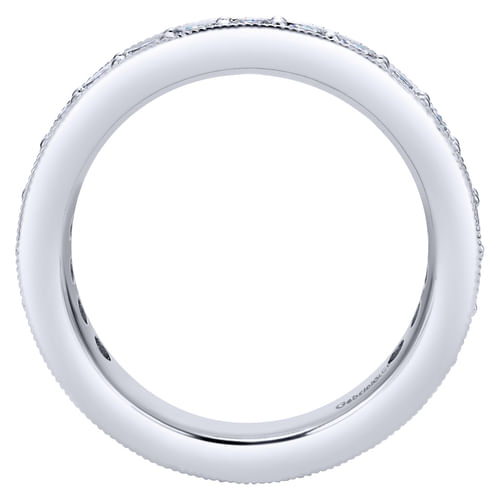 14K White Gold Channel Prong Set Diamond Eternity Band