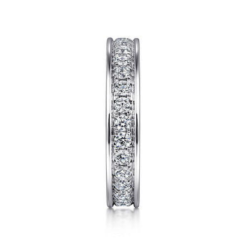 14K White Gold Channel Prong Set Diamond Eternity Band