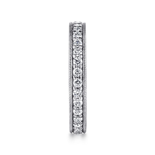 14K White Gold Channel Prong Set Diamond Eternity Band