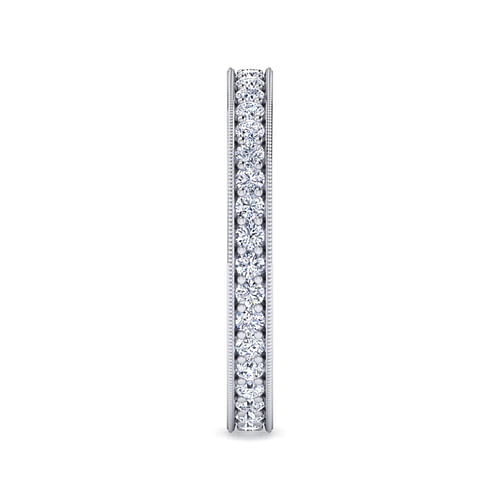 14K White Gold Channel Prong Set Diamond Eternity Band