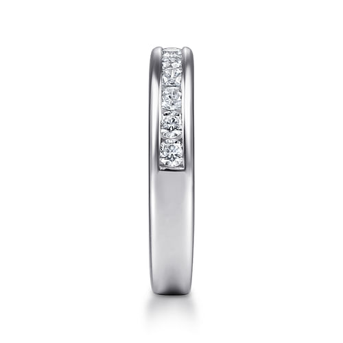 14K White Gold Channel Set Diamond Anniversary Band