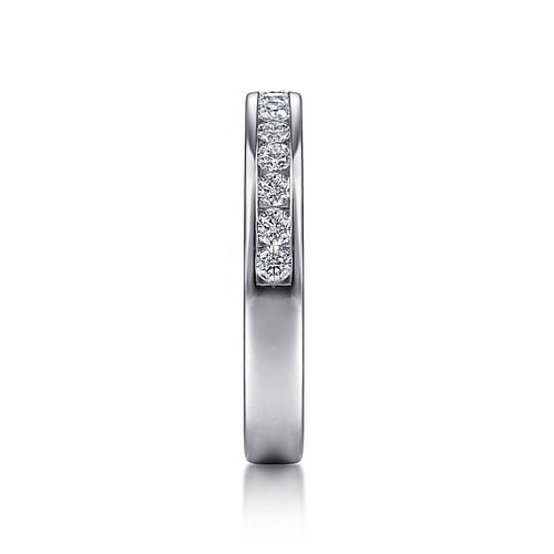 14K White Gold Channel Set Diamond Anniversary Band