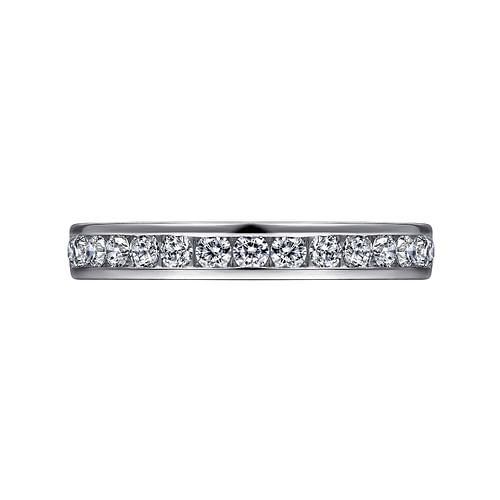 14K White Gold Channel Set Diamond Anniversary Band