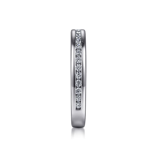 14K White Gold Channel Set Diamond Anniversary Band