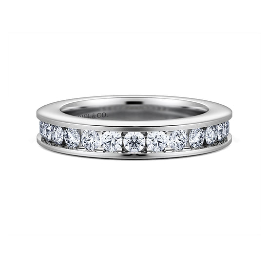 Gabriel - 14K White Gold Channel Set Diamond Anniversary Band