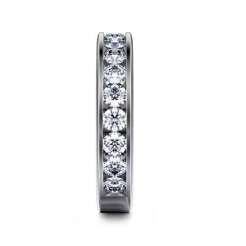 14K White Gold Channel Set Diamond Anniversary Band