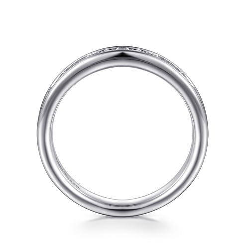 14K White Gold Channel Set Diamond Anniversary Band