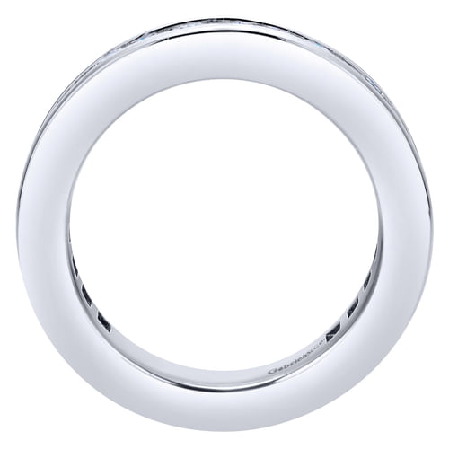 14K White Gold Channel Set Diamond Eternity Band