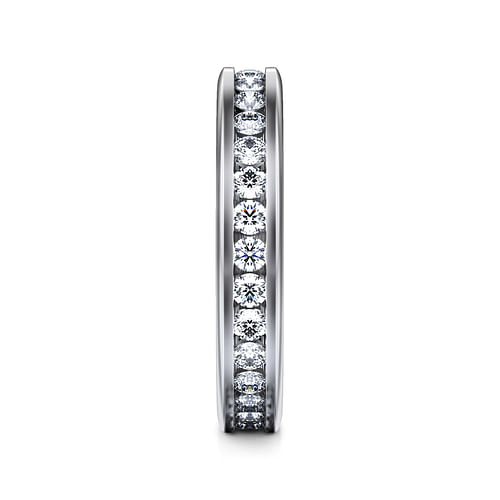 14K White Gold Channel Set Diamond Eternity Band