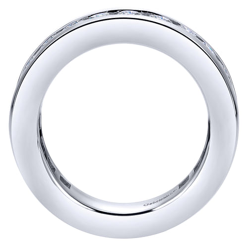 14K White Gold Channel Set Diamond Eternity Band