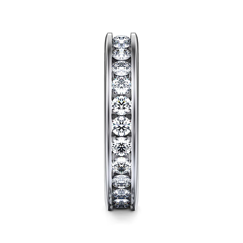 14K White Gold Channel Set Diamond Eternity Band