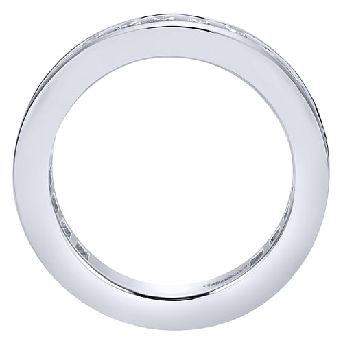 14K White Gold Channel Set Diamond Eternity Band