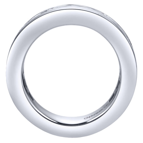 14K White Gold Channel Set Diamond Eternity Band