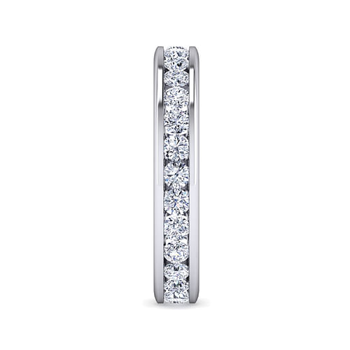 14K White Gold Channel Set Diamond Eternity Band