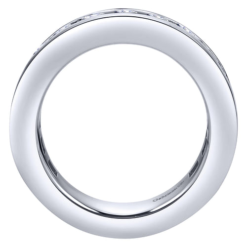 14K White Gold Channel Set Diamond Eternity Band