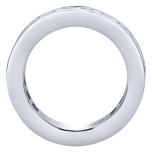 14K White Gold Channel Set Diamond Eternity Band