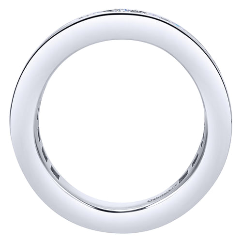 14K White Gold Channel Set Diamond Eternity Band
