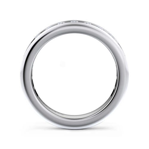 14K White Gold Channel Set Diamond Eternity Band