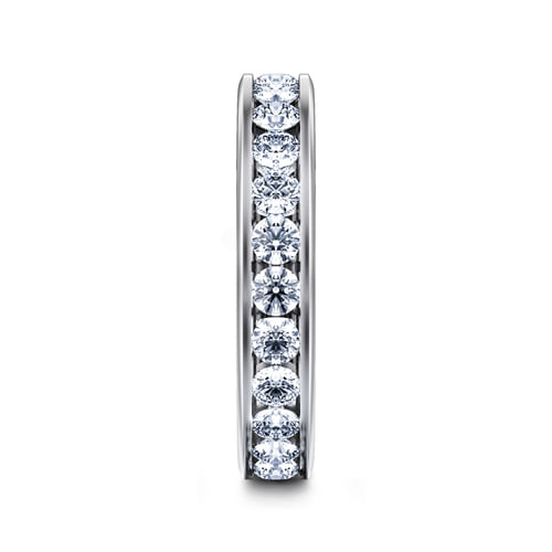 14K White Gold Channel Set Diamond Eternity Band