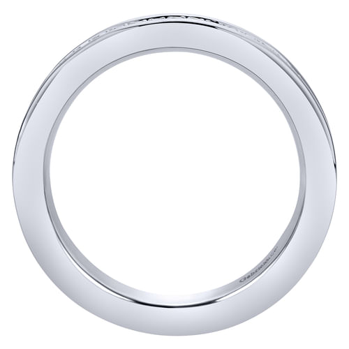 14K White Gold Channel Set Diamond Eternity Band