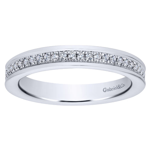 14K White Gold Channel Set Diamond Eternity Band