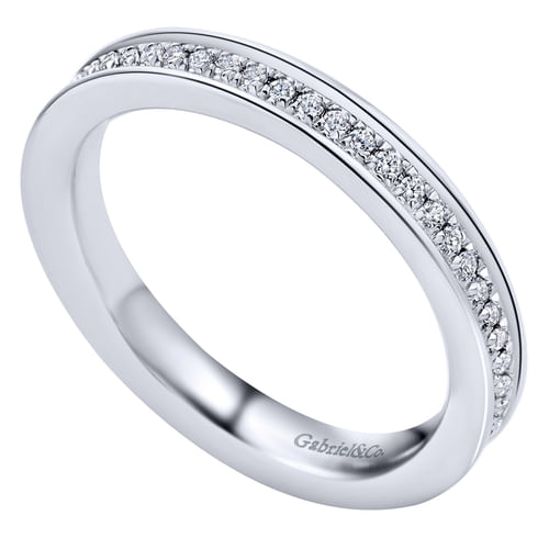 14K White Gold Channel Set Diamond Eternity Band