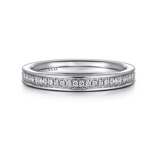 Gabriel - 14K White Gold Channel Set Diamond Eternity Band