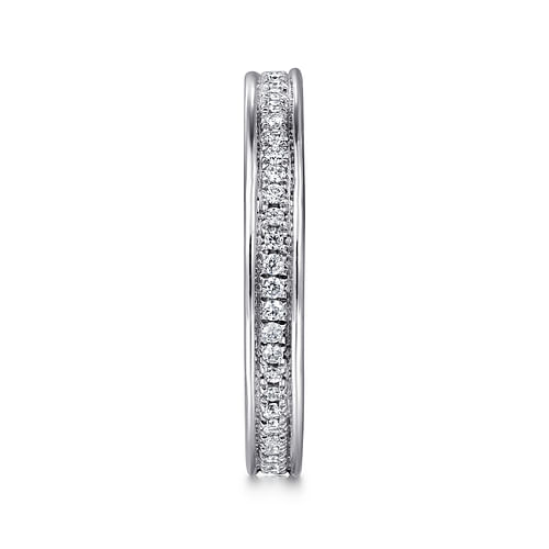 14K White Gold Channel Set Diamond Eternity Band