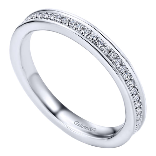 14K White Gold Channel Set Diamond Eternity Band
