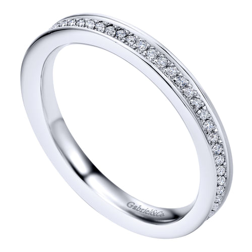 14K White Gold Channel Set Diamond Eternity Band