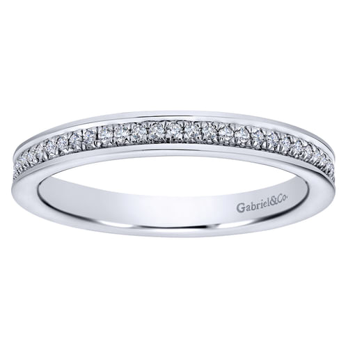 14K White Gold Channel Set Diamond Eternity Band