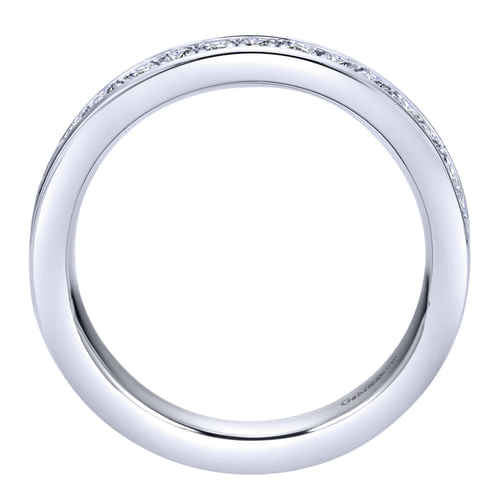 14K White Gold Channel Set Diamond Eternity Band