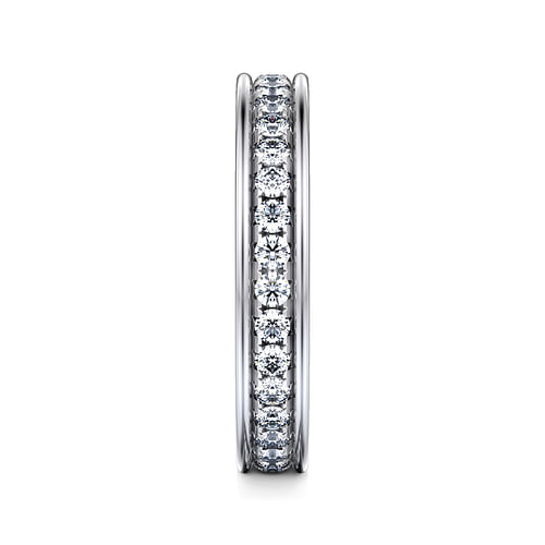 14K White Gold Channel Set Diamond Eternity Band