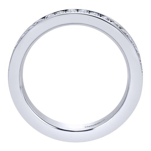14K White Gold Channel Set Diamond Eternity Band