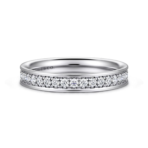 14K White Gold Channel Set Diamond Eternity Band