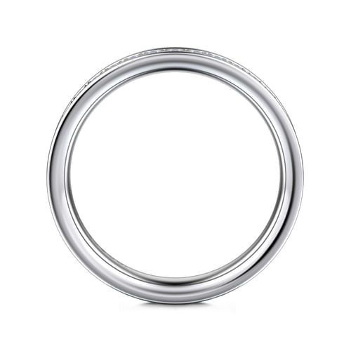 14K White Gold Channel Set Diamond Eternity Band