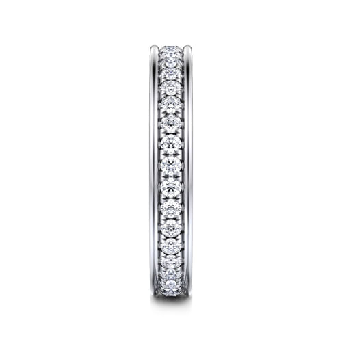 14K White Gold Channel Set Diamond Eternity Band