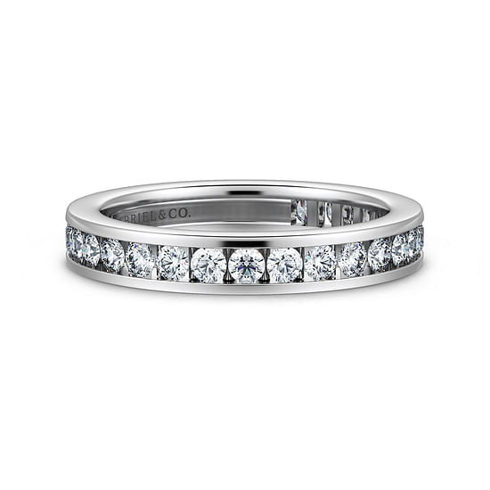 Gabriel - 14K White Gold Channel Set Diamond Eternity Band