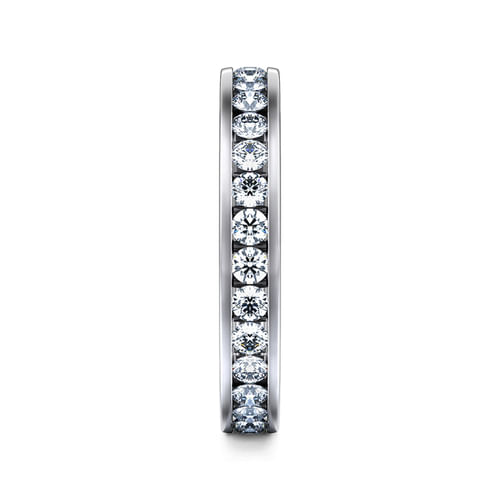 14K White Gold Channel Set Diamond Eternity Band