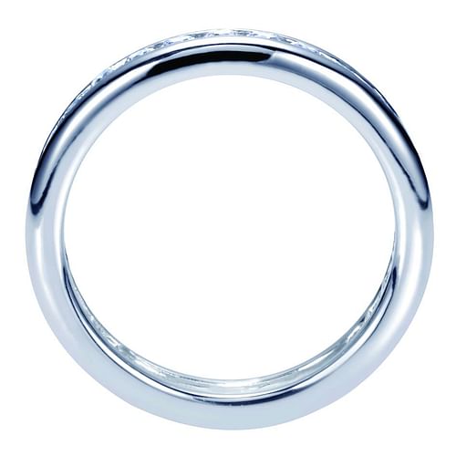 14K White Gold Channel Set Diamond Eternity Band