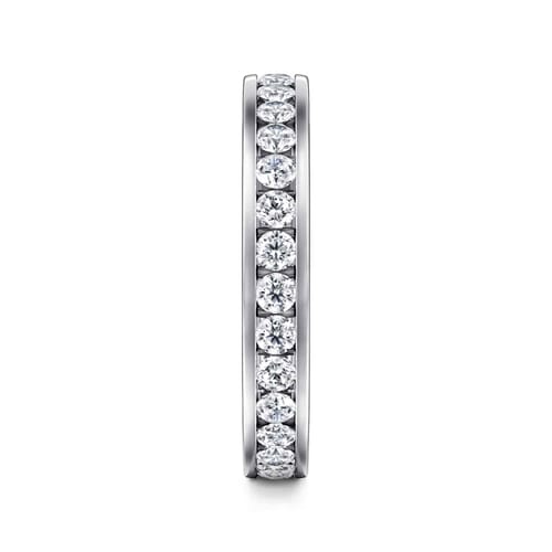 14K White Gold Channel Set Diamond Eternity Band