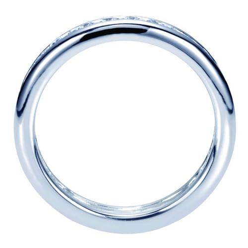 14K White Gold Channel Set Diamond Eternity Band
