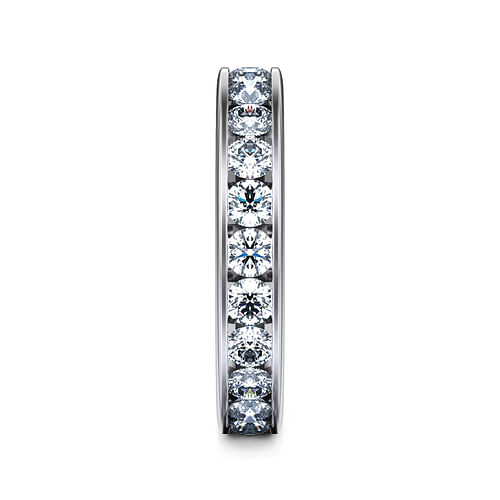 14K White Gold Channel Set Diamond Eternity Band