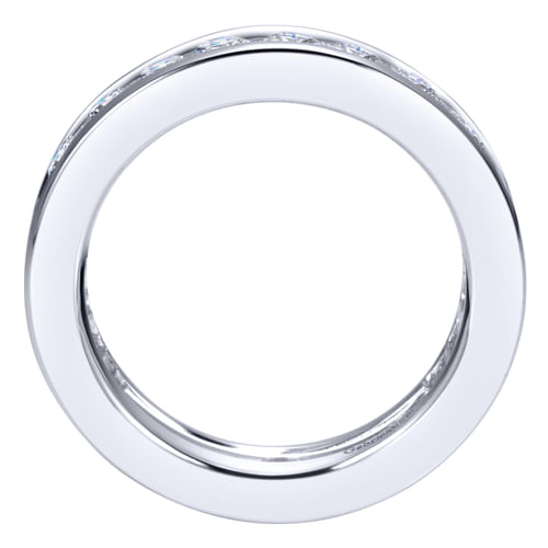14K White Gold Channel Set Diamond Eternity Band