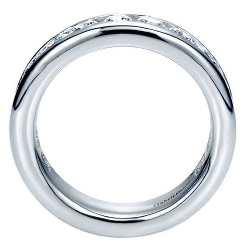 14K White Gold Channel Set Diamond Eternity Band