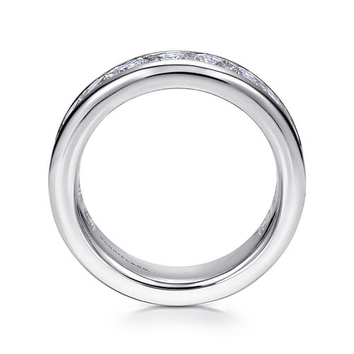 14K White Gold Channel Set Diamond Eternity Band