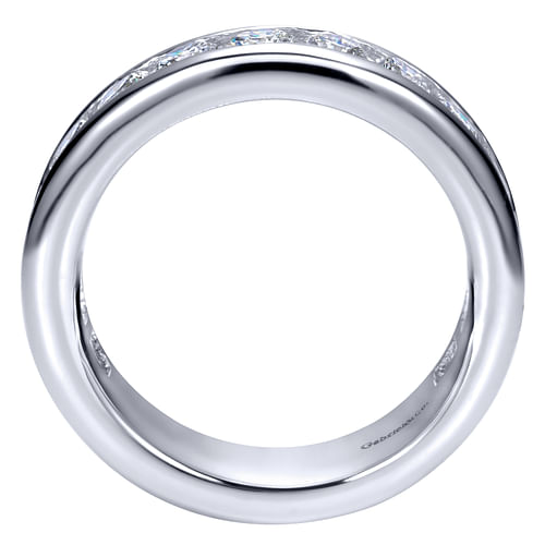 14K White Gold Channel Set Diamond Eternity Band