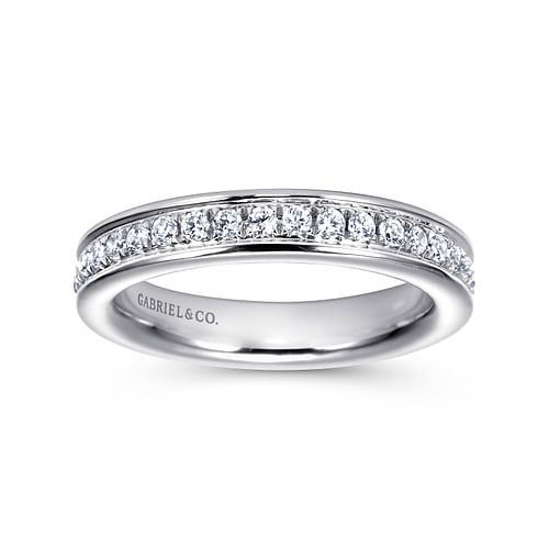 14K White Gold Channel Set Diamond Eternity Band